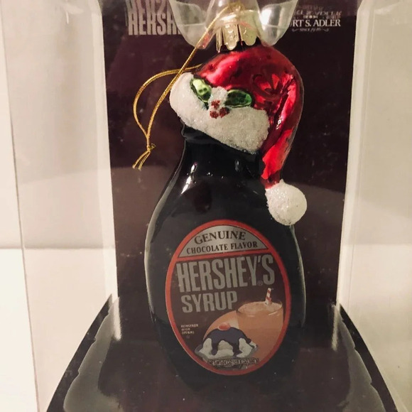 Hersheys Syrup Handcrafted Glass Christmas  Ornament 5 Inch Tall - Picture 13 of 15